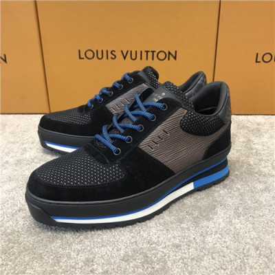 Louis Vuitton 2020 Men's Leather Sneakers - 루이비통 2020 남성용 레더 스니커즈,Size(240-270),LOUS1559,블랙