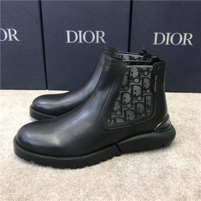 Dior 2020 Men's Leather Ankle Boots - 디올 2020 남성용 레더 앵글부츠,Size(240-270),DIOS0276,블랙