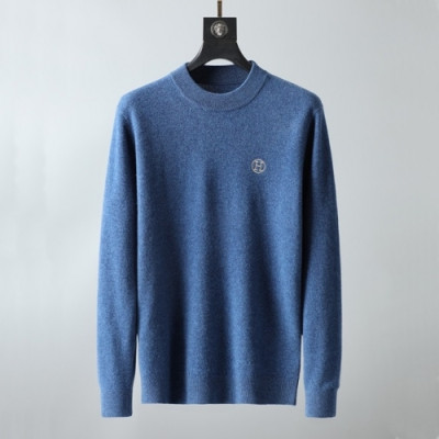 [에르메스]Hermes 2020 Mens Crew-neck Wool Sweater - 에르메스 2020 남성 크루넥 울 스웨터 Her0563x.Size(m - 3xl).블루