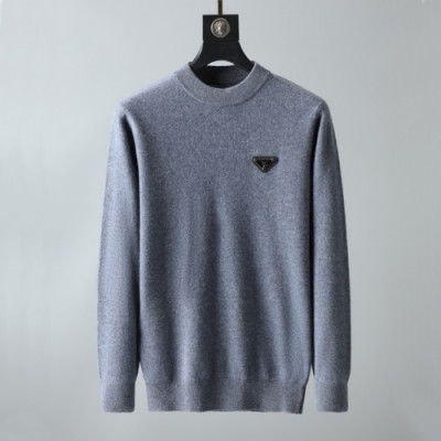 [프라다]Prada 2020 Mens Crew-neck Sweaters - 프라다 2020 남성 크루넥 스웨터 Pra01223x.Size(m - 3xl).그레이