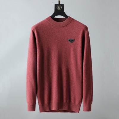 [프라다]Prada 2020 Mens Crew-neck Sweaters - 프라다 2020 남성 크루넥 스웨터 Pra01224x.Size(m - 3xl).버건디