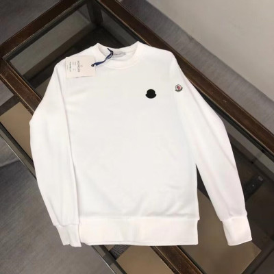 몽클레어 남성 화이트 크루넥 긴팔티 - Moncler Mens White Tshirts - moc02056x