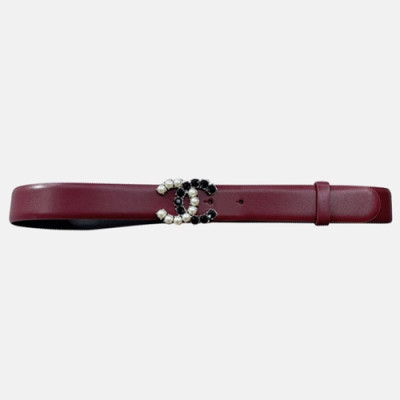 Chanel 2020 Women's Leather Belt - 샤넬 2020 여성용 레더 벨트,3cm,레드