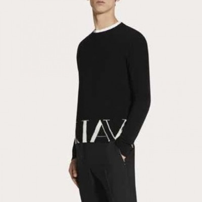 [발렌티노]Valentino 2020 Mens Big Logo Crew-neck Wool Sweaters - 발렌티노 2020 남성 빅로고 크루넥 울 스웨터 Val0449x.Size (s - 2xl).블랙