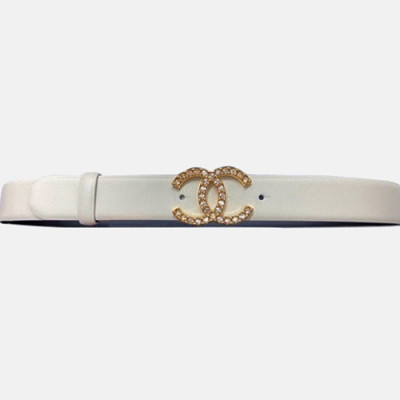 Chanel 2020 Women's Leather Belt - 샤넬 2020 여성용 레더 벨트,3cm,화이트