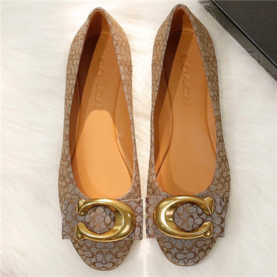 Coach 2021 Women's Leather Flat - 코치 2021 여성용 레더 플렛,Size(225-250),COA0003,카키