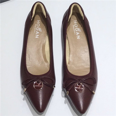 Hogan 2020 Women's Leather Middle Heel Shoes - 호간 2020 여성용 레더 미드힐 슈즈,Size(225-250),HOGS0053,와인