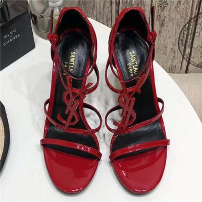 Saint Laurent 2021 Women's Leather High Heel Sandal - 입생로랑 2021 여성용 하이힐 샌들,Size(225-250),SLS0082,레드