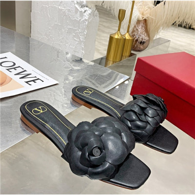 Valentino 2021 Women's Leather Slipper - 발렌티노 2021 여성용 레더 슬리퍼,Size(225-250),VTS0299,블랙