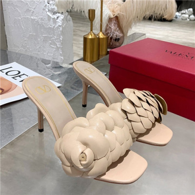 Valentino 2021 Women's Leather Slipper - 발렌티노 2021 여성용 레더 슬리퍼,Size(225-250),VTS0301,배이지