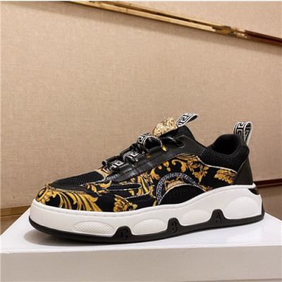 Versace 2020 Men's Leather Sneakers - 베르사체 2020 남성용 레더 스니커즈,Size(240-270),VERS0526,블랙