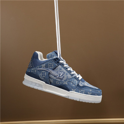 Louis Vuitton 2020 Men's Leather Sneakers - 루이비통 2020 남성용 레더 스니커즈,Size(240-270),LOUS1622,블루