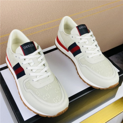 Gucci 2020 Men's Leather Sneakers - 구찌 2020 남성용 레더 스니커즈,Szie(240-270),GUCS1373,화이트