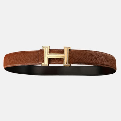 Hermas 2020 Men's Leather Belt - 에르메스 2020 남성용 레더 벨트,Size(3.5cm),HERBT0085,브라운