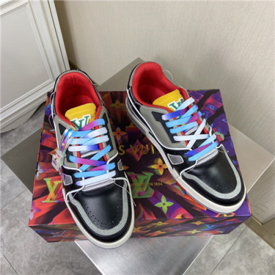 Louis Vuitton 2020 Men's Leather Sneakers - 루이비통 2020 남성용 레더 스니커즈,Size(240-270),LOUS1660,블랙