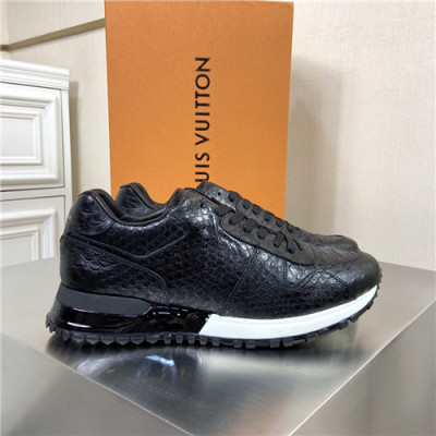 Louis Vuitton 2020 Men's Leather Sneakers - 루이비통 2020 남성용 레더 스니커즈,Size(240-270),LOUS1672,블랙