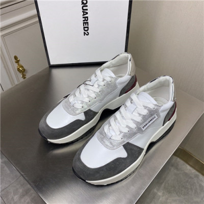 Dsquared 2020 Men's Leather Sneakers - 디스퀘어드 2020 남성용 레더 스니커즈,Size(240-270),DSQS0023,화이트