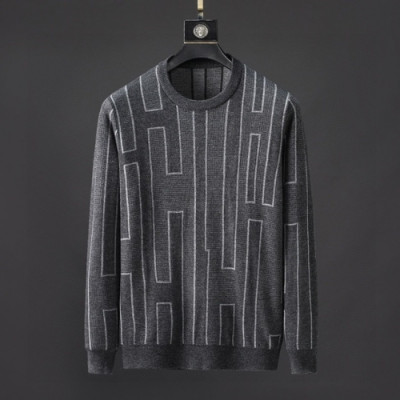 [에르메스]Hermes 2020 Mens Crew-neck Wool Sweater - 에르메스 2020 남성 크루넥 울 스웨터 Her0567x.Size(m - 3xl).그레이