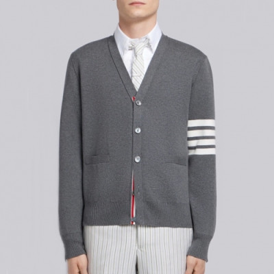 [톰브라운]Thom Browne 2021 Mens Strap V-neck Cardigan - 톰브라운 2021 남성 스트랩 브이넥 가디건 Thom01175x.Size(m - 2xl).그레이