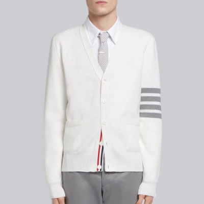 [톰브라운]Thom Browne 2021 Mens Strap V-neck Cardigan - 톰브라운 2021 남성 스트랩 브이넥 가디건 Thom01177x.Size(m - 2xl).아이보리