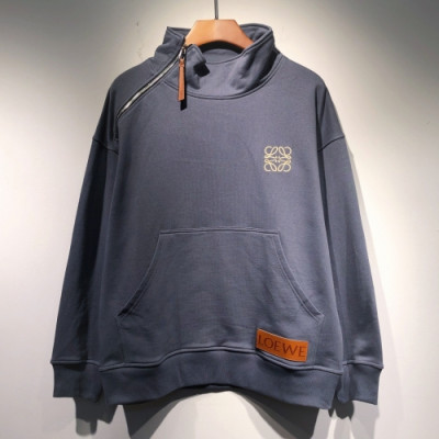 [로에베]Loewe 2021 Mens Logo Casual Cotton Hoodie - 로에베 2021 남성 로고 캐쥬얼 코튼 후디 Loe0365x.Size(s - 2xl).그레이