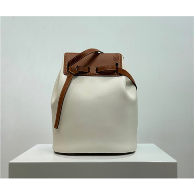 [로에베] Loevve 2021 Women's Leather Bucket Bag,23cm - 로에베 2021 여성용 레더 버킷백,23cm,LOEB0484,화이트