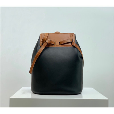 [로에베] Loevve 2021 Women's Leather Bucket Bag,23cm - 로에베 2021 여성용 레더 버킷백,23cm,LOEB0485,블랙