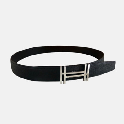 Hermes 2021 Men's Leather Belt - 에르메스 2021 남성용 레더 벨트，HERBT0109,블랙