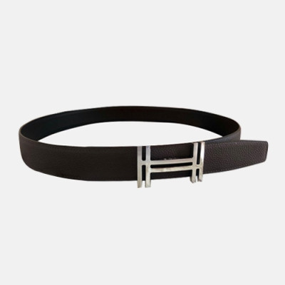 Hermes 2021 Men's Leather Belt - 에르메스 2021 남성용 레더 벨트，HERBT0112,블랙