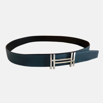 Hermes 2021 Men's Leather Belt - 에르메스 2021 남성용 레더 벨트，HERBT0113,블루