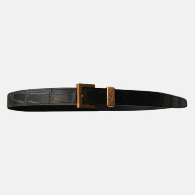 Saint Laurent 2021 Women's Leather Belt - 입생로랑 2021 여성용 레더 벨드,YSLBT0015.블랙