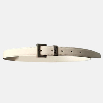 Saint Laurent 2021 Women's Leather Belt - 입생로랑 2021 여성용 레더 벨드,YSLBT0020.화이트