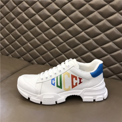 Gucci 2020 Men's Leather Sneakers - 구찌 2021 남성용 레더 스니커즈,Size(240-270),GUCS1391,화이트