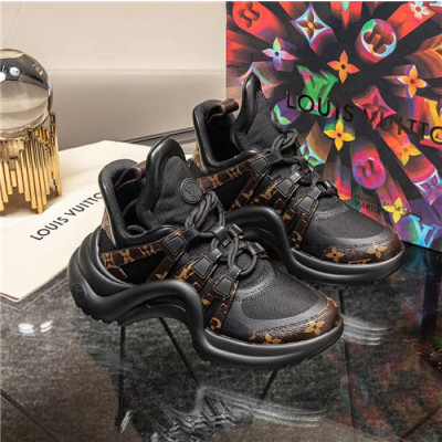 Louis Vuitton 2020 Women's Leather Sneakers - 루이비통 2020 여성용 레더 스니커즈,Size(225-250),LOUS1727,블랙