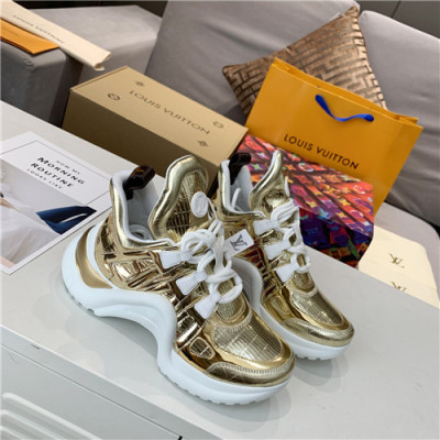 Louis Vuitton 2020 Women's Leather Sneakers - 루이비통 2020 여성용 레더 스니커즈,Size(225-250),LOUS1748,골드