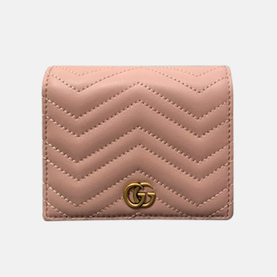 Gucci 2020 Women's Leather Wallet,12cm - 구찌 2020 여성용 레더 반지갑,12cm,GUW0183,핑크