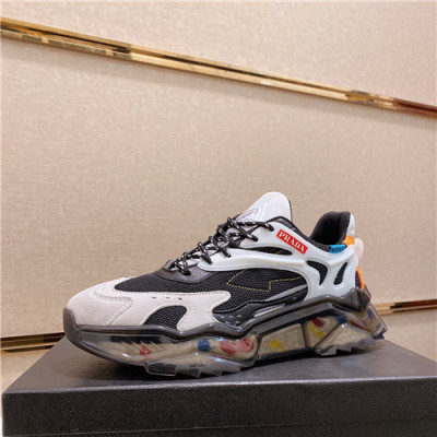 Prada 2021 Men's Leather Running Shoes - 프라다 2021 남성용 레더 런닝슈즈,Size(240-270),PRAS0674,화이트