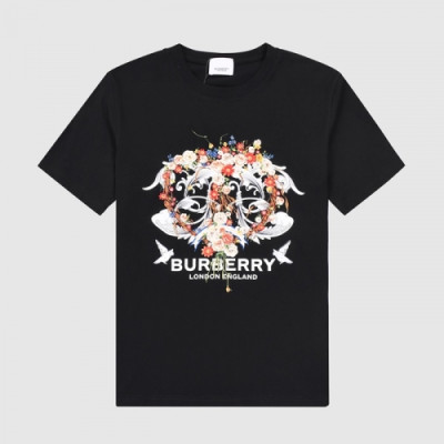 [버버리]Burberry 2021 Mm/Wm Logo Cotton Short Sleeved Tshirts - 버버리 2021 남/녀 로고 코튼 반팔티 Bur03647x.Size(s - xl).블랙