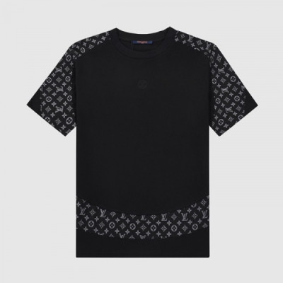 [루이비통]Louis vuitton 2021 Mens Logo Short Sleeved Tshirts - 루이비통 2021 남성 로고 반팔티 Lou02571x.Size(xs - l).블랙