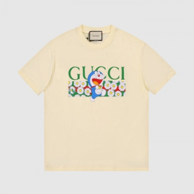 [매장판]Gucci 2021 Mm/Wm Logo Short Sleeved Tshirts - 구찌 2021 남/녀 로고 반팔티 Guc03381x.Size(s - l).아이보리