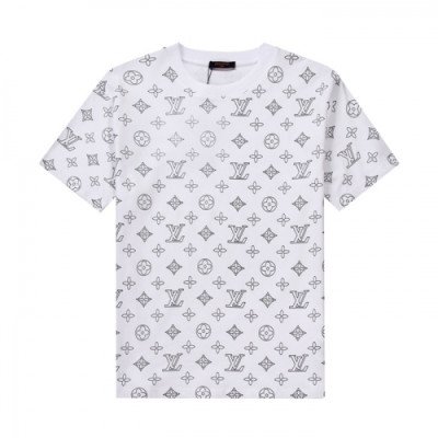 [루이비통]Louis vuitton 2021 Mens Logo Short Sleeved Tshirts - 루이비통 2021 남성 로고 반팔티 Lou02573x.Size(xs - l). 화이트