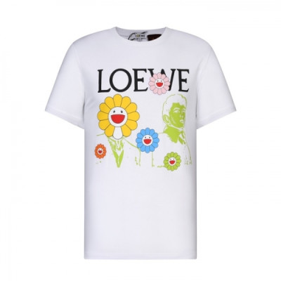 [로에베]Loewe 2021 Mm/Wm Smile Short Sleeved Tshirts - 로에베 2021 남자 스마일 실켓 반팔티 Loe0368x.Size(s - xl).화이트