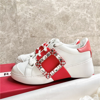 Roger Vivier 2021 Women's Leather Sneakers - 로저비비에 2021 여성용 레더 스니커즈,Size(225-250),RVS0169,화이트