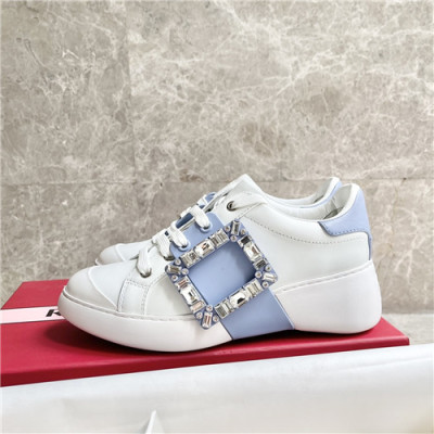 Roger Vivier 2021 Women's Leather Sneakers - 로저비비에 2021 여성용 레더 스니커즈,Size(225-250),RVS0170,화이트