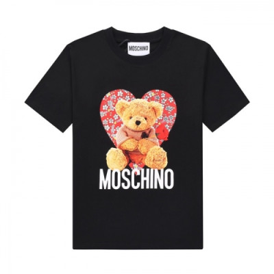 [모스키노]Moschino 2021 Mm/Wm Logo Cotton Short Sleeved Tshirts - 모스키노 2021 남/녀 로고 코튼 반팔티 Mos0129x.Size(s - xl).블랙