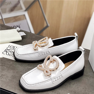 Loevve 2021 Women's Leather Loafer - 로에베 2021 여성용 레더 로퍼,Size(225-250),LOES0035,화이트