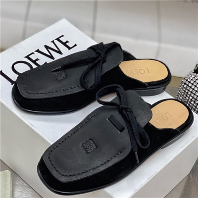 Loevve 2021 Women's Leather Slipper - 로에베 2021 여성용 레더 슬리퍼,Size(225-250),LOES0041,블랙