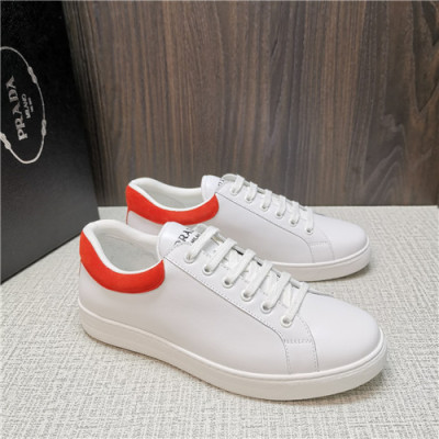 Prada 2021 Men's Leather Sneakers - 프라다 2021 남성용 레더 스니커즈,Size(240-270),PRAS0678,화이트