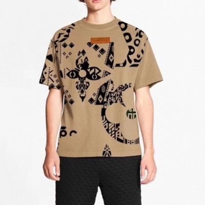 [루이비통]Louis vuitton 2021 Mm/Wm Logo Short Sleeved Tshirts - 루이비통 2021 남/녀 로고 반팔티 Lou02597x.Size(xs - l).아이보리