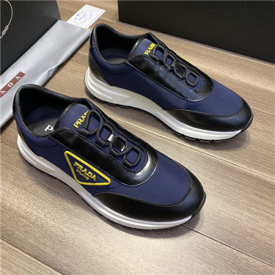 Prada 2021 Men's Leather Sneakers - 프라다 2021 남성용 레더 스니커즈,Size(240-270),PRAS0701,네이비